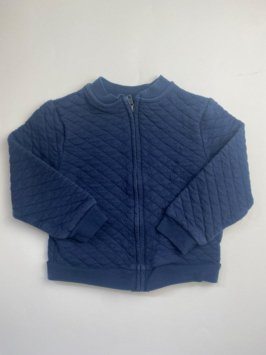 Felpa trapuntata blu navy per bambino