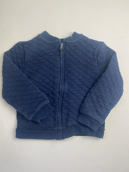 Felpa trapuntata blu navy per bambino
