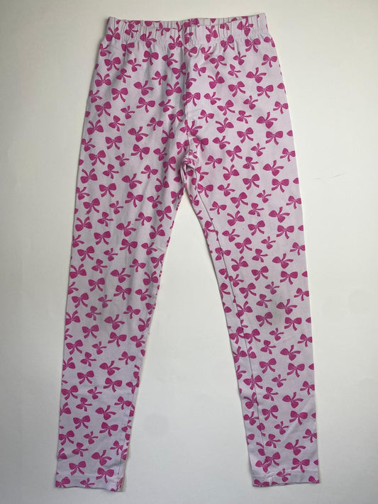 Leggings Bambina con Fantasia Fiocchi Rosa