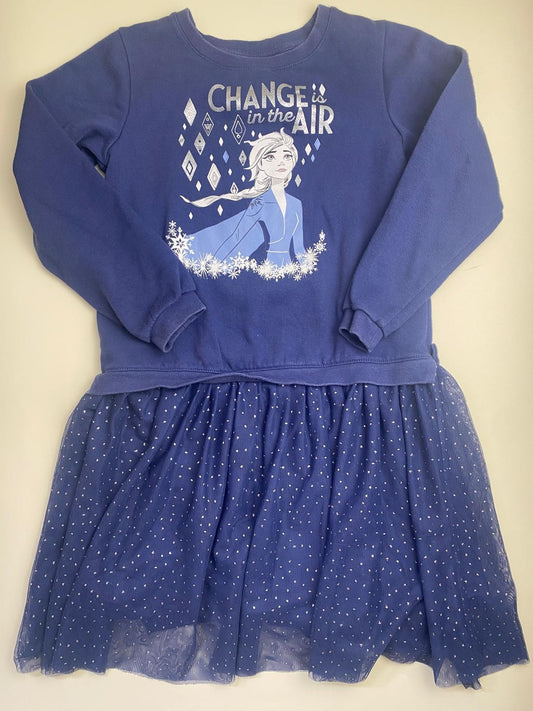 Vestito Felpa e gonna in Tulle Frozen Elsa