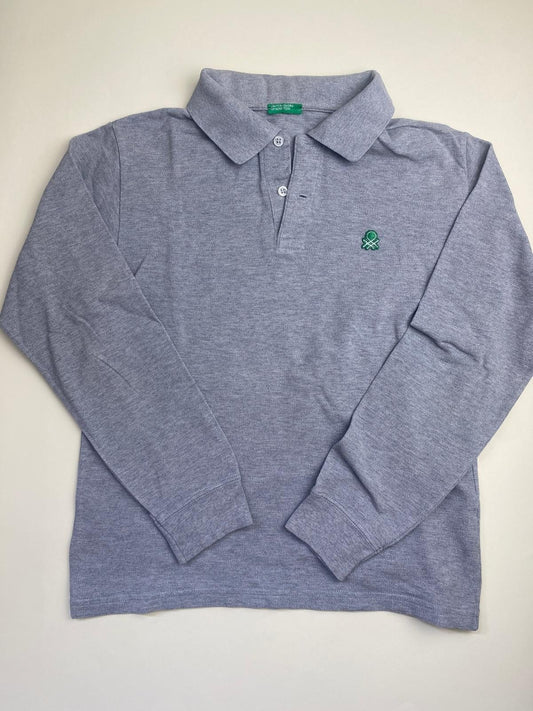 Polo a maniche lunghe grigio