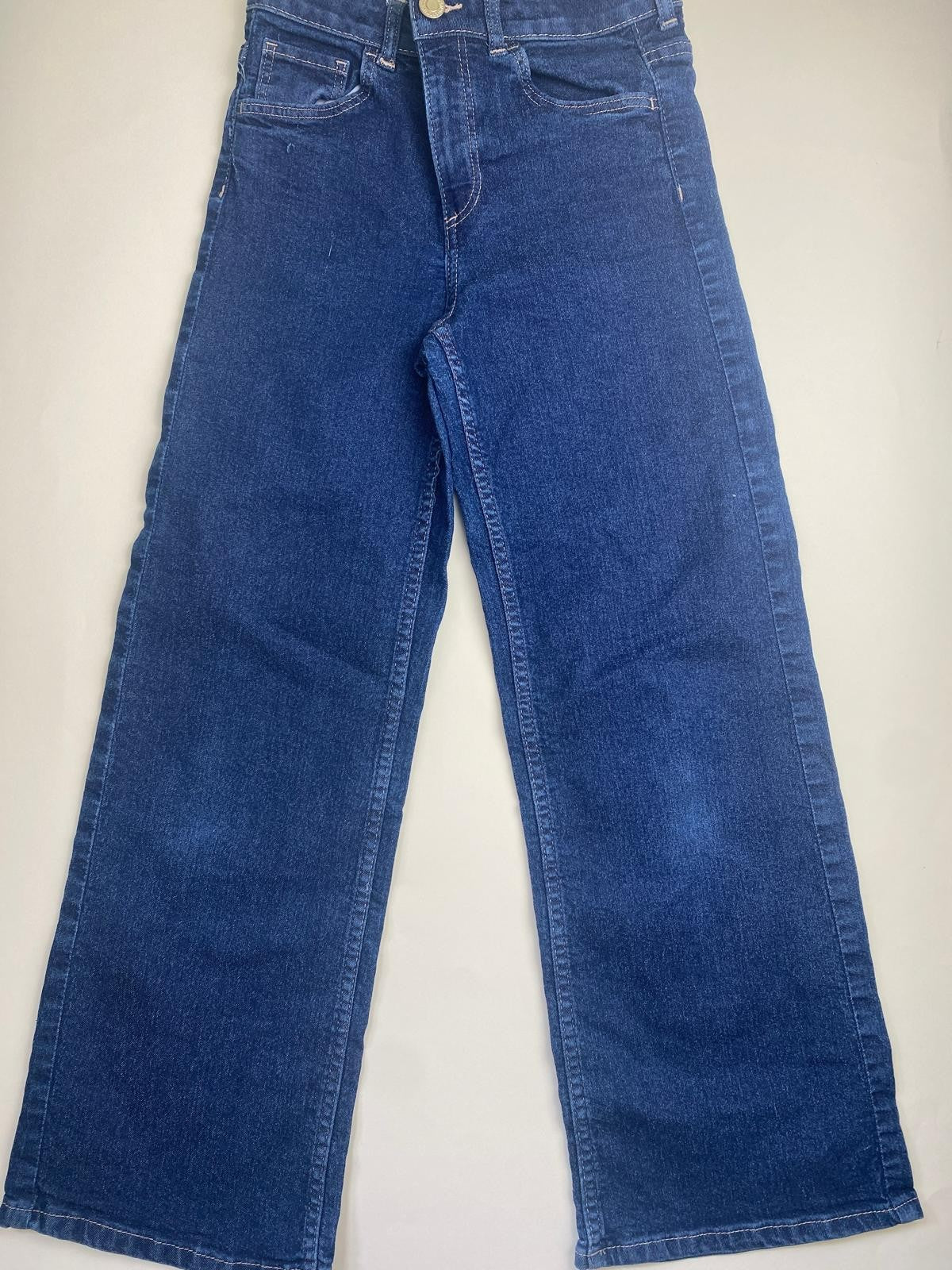 Jeans a gamba larga  in denim blu scuro