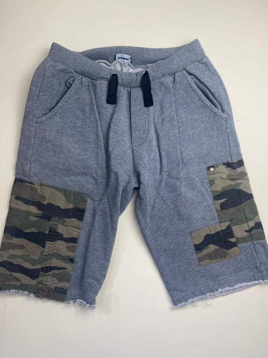 Pantaloncini in Felpa Diesel con Patch Camouflage