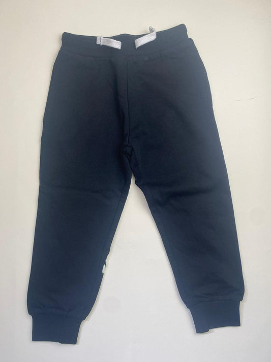Pantaloni in felpa neri con coulisse