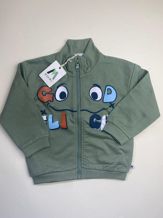Felpa con Zip e Stampa