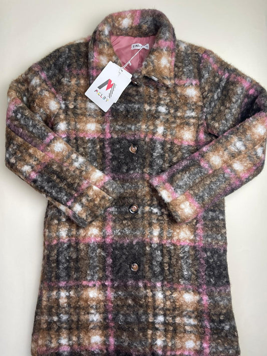 Cappotto Bouclé a Quadri Melby