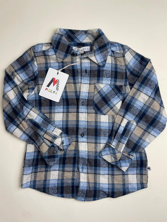 Camicia a quadri - difetto manca bottone