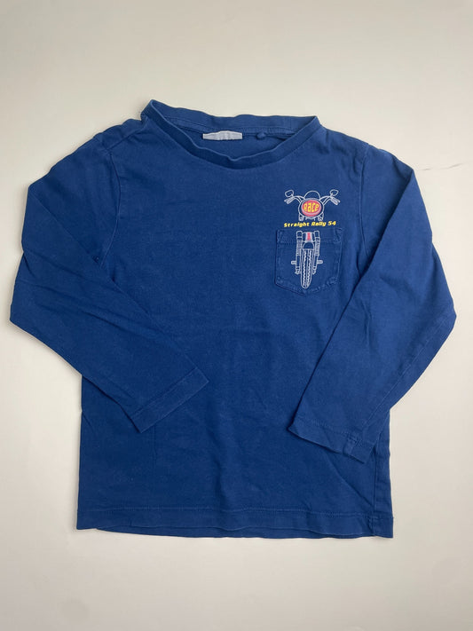 Maglietta a maniche lunghe blu per bambino
