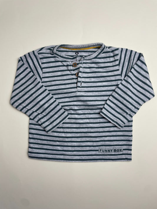 Maglia a maniche lunghe a righe per bambino