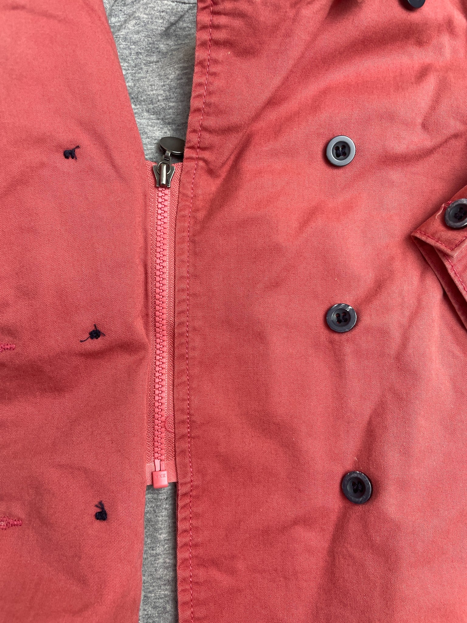 Trench Bambina Rosso Mattone