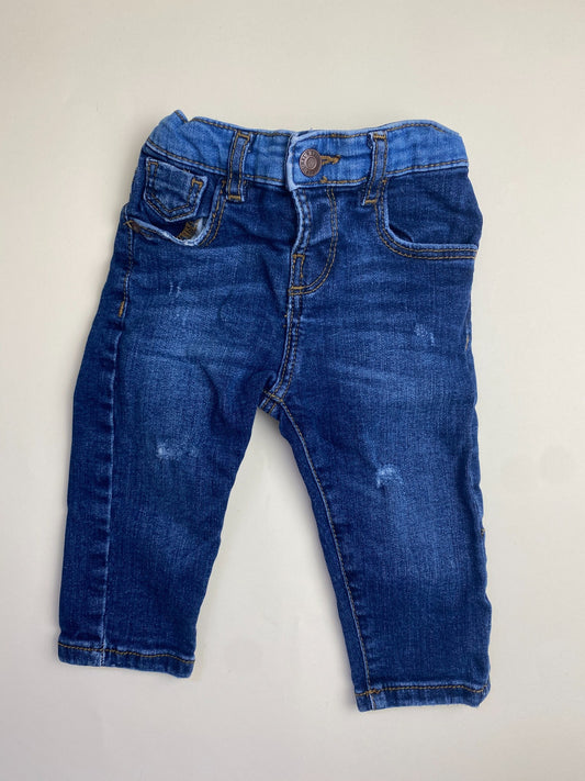 Jeans in denim blu per neonato