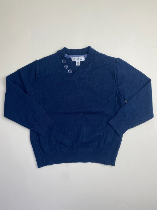 Maglione Bambino Blu Navy con Bottoni