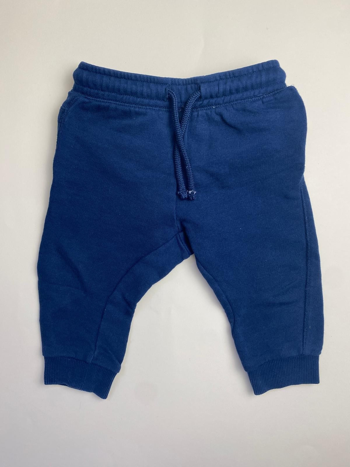 Pantaloni in felpa blu navy per neonato