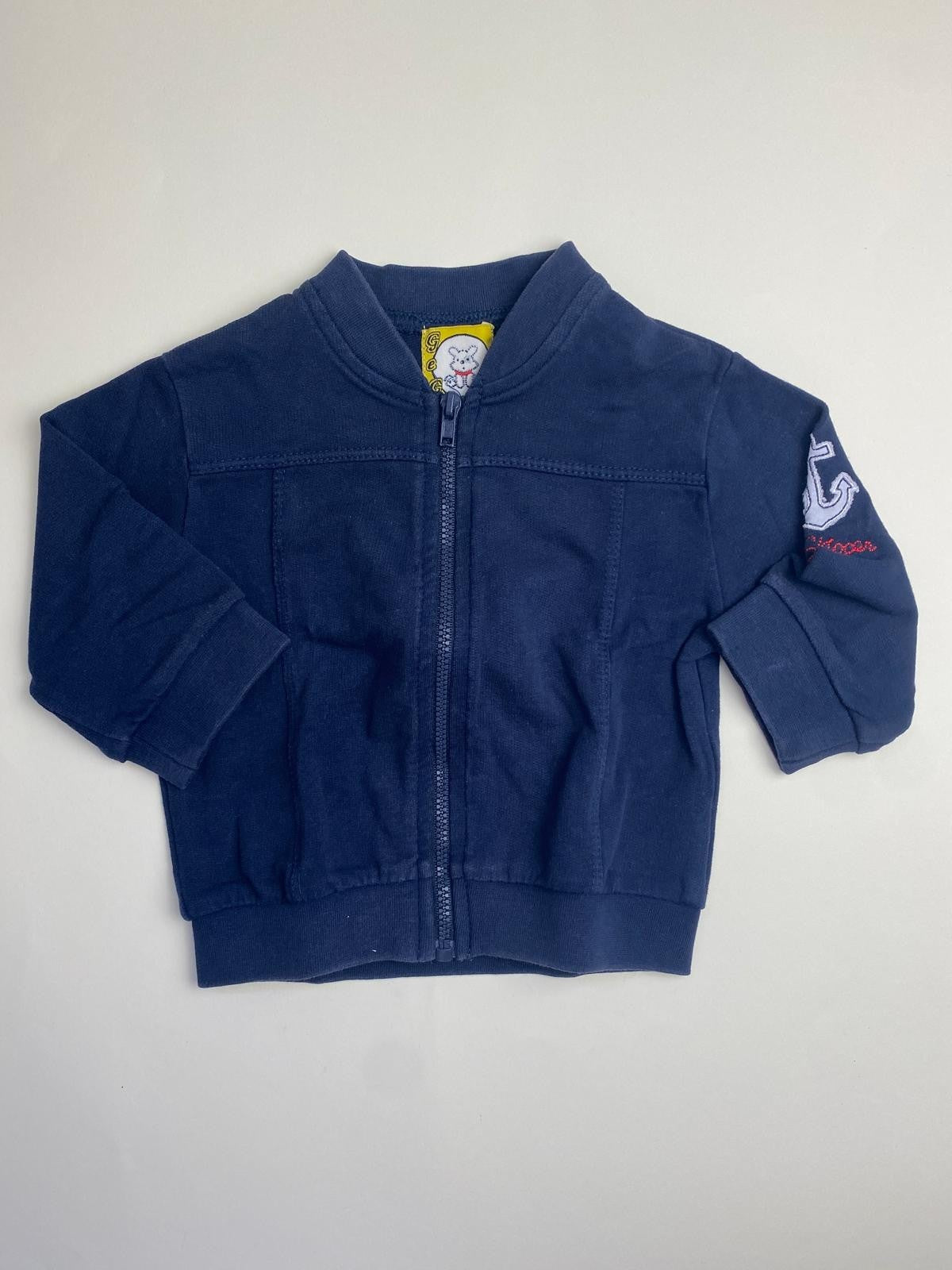 Felpa Bambino Blu Navy con Cerniera