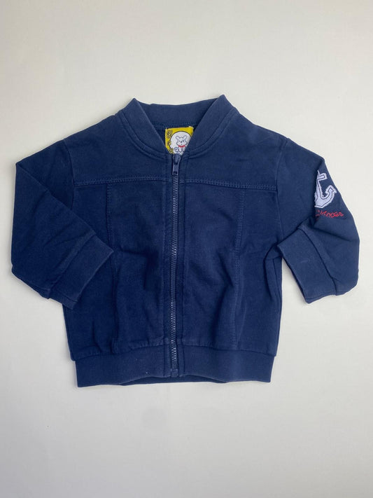 Felpa Bambino Blu Navy con Cerniera