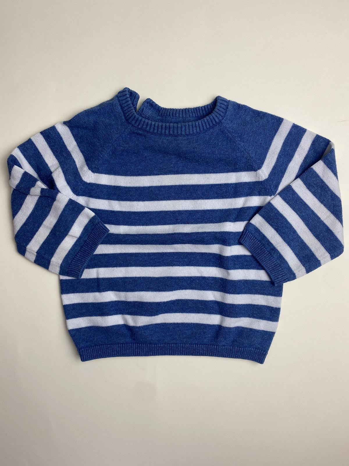Maglione a righe blu e bianche per bambino