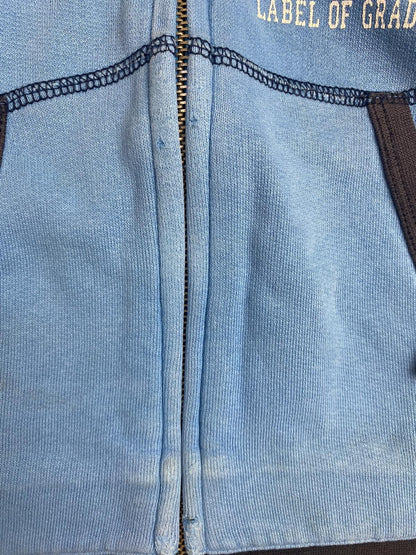 Felpa con cappuccio per bambini bicolore blu
