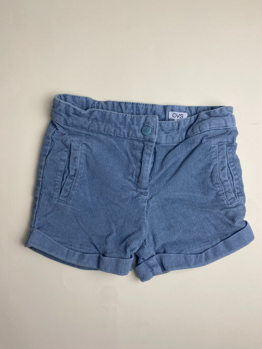 Shorts in velluto a coste 