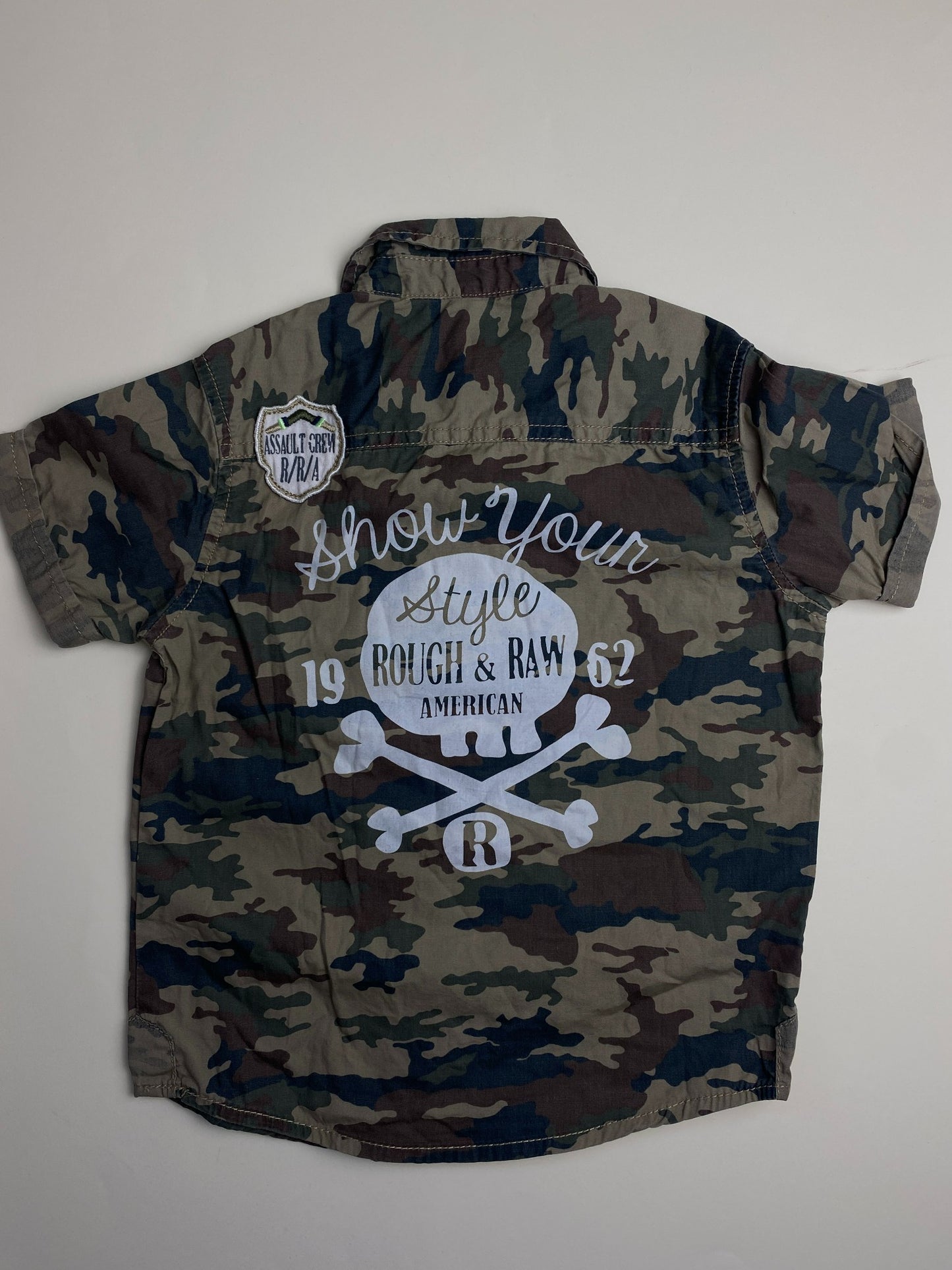 Camicia a maniche corte mimetica per bambino