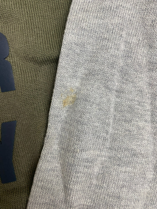 Maglione a blocchi di colore con scritta - difetto