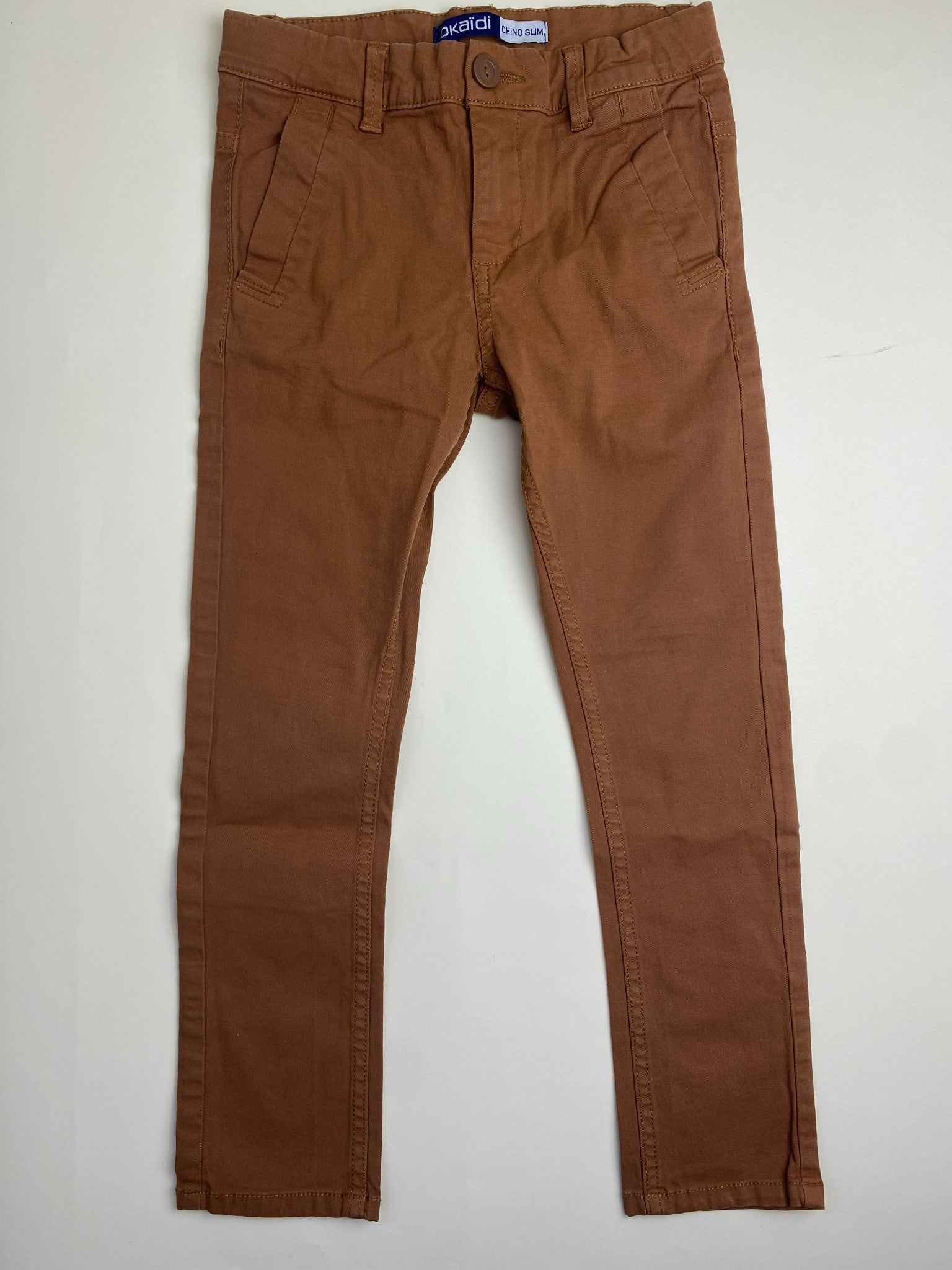 Pantaloni Chino Slim Marroni 