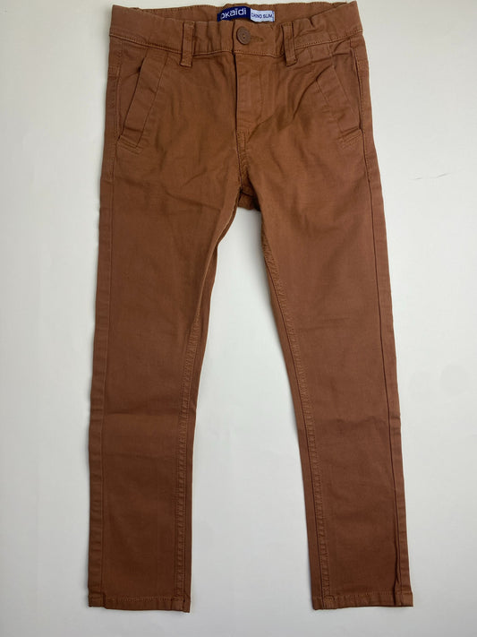 Pantaloni Chino Slim Marroni 