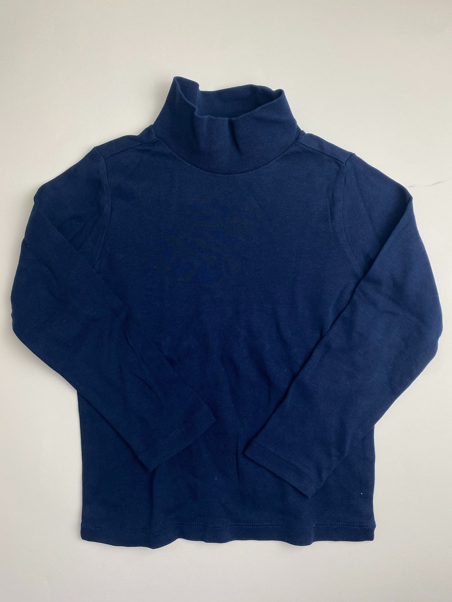 Maglia a Collo Alto a Maniche Lunghe Blu Scuro