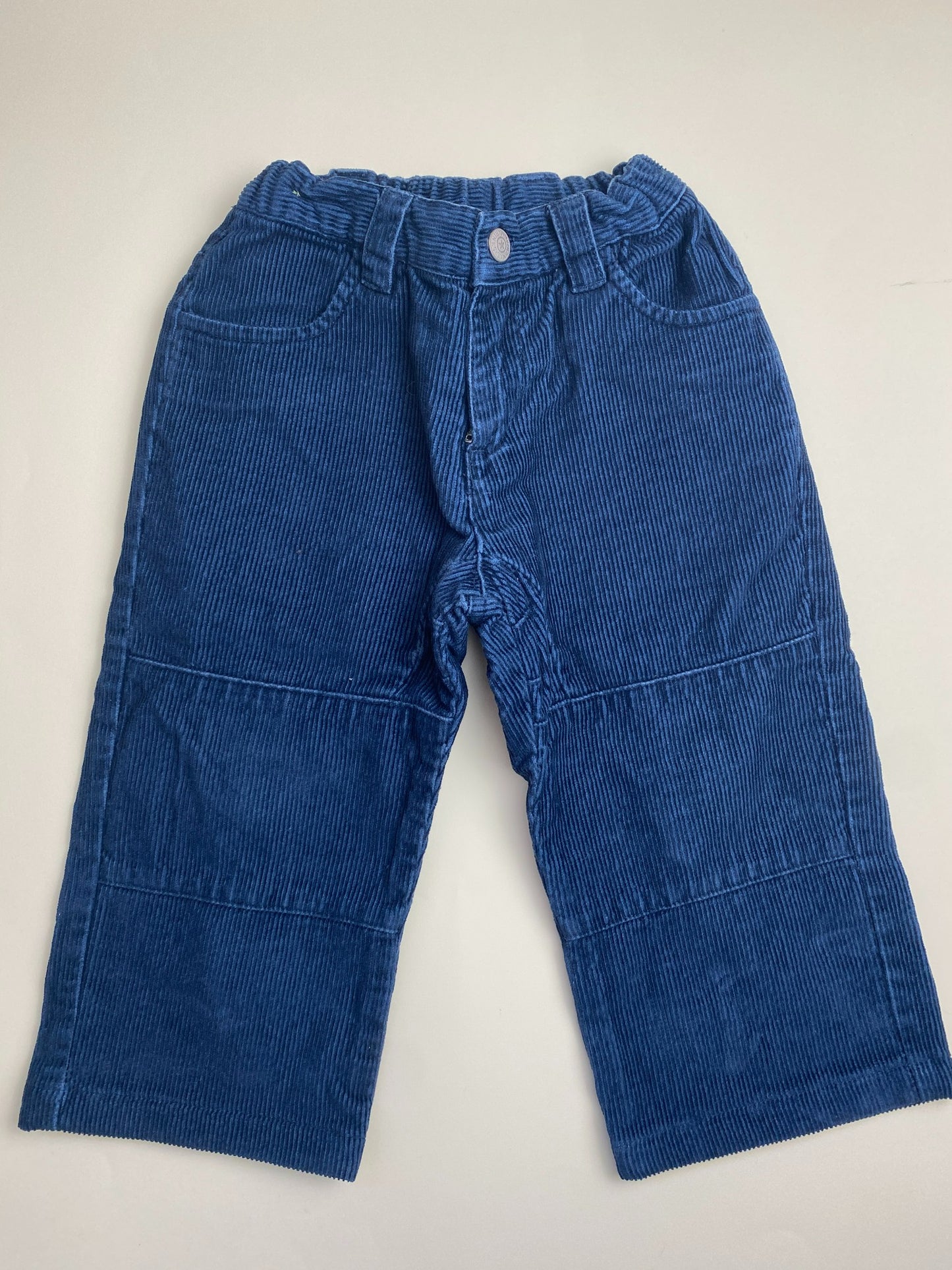 Pantaloni in velluto a coste blu