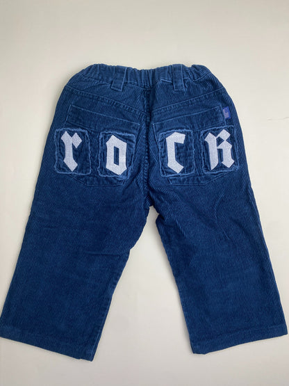 Pantaloni in velluto a coste blu