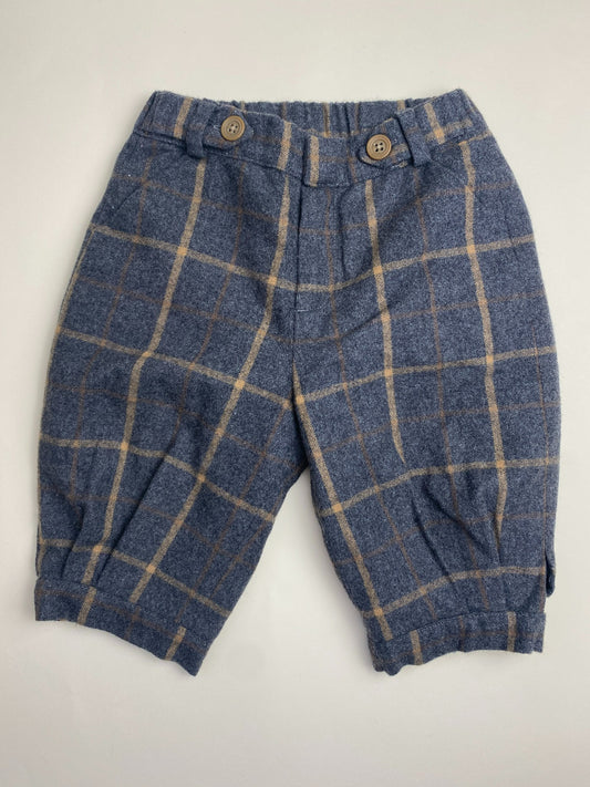 Pantaloni a quadri misto lana