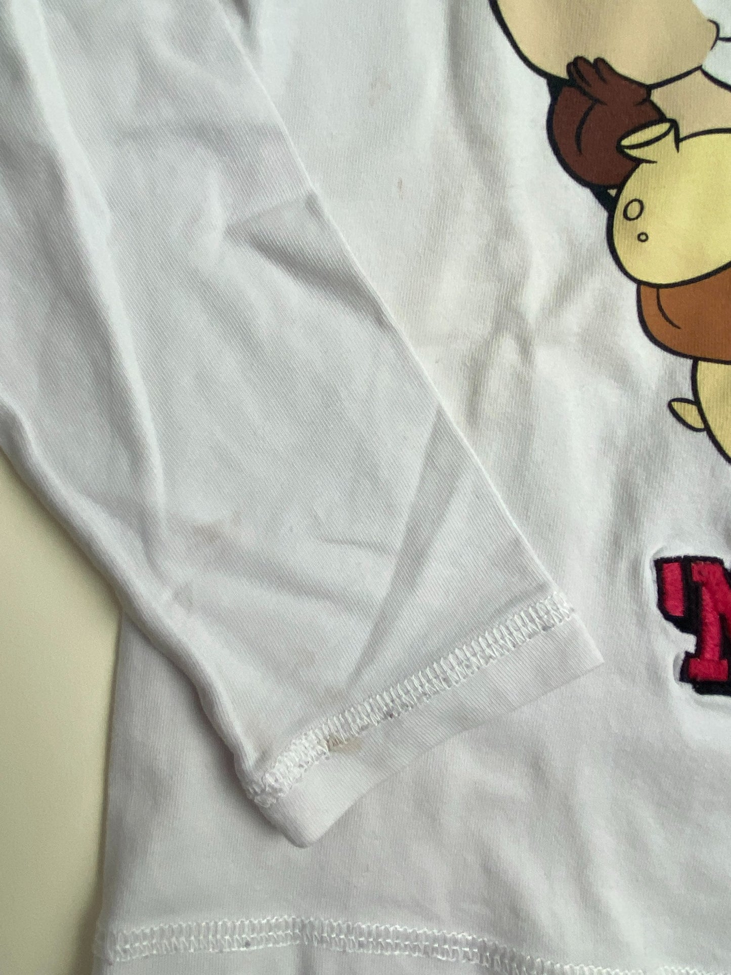 Maglietta a maniche lunghe bianca per bambini con Cip e Ciop