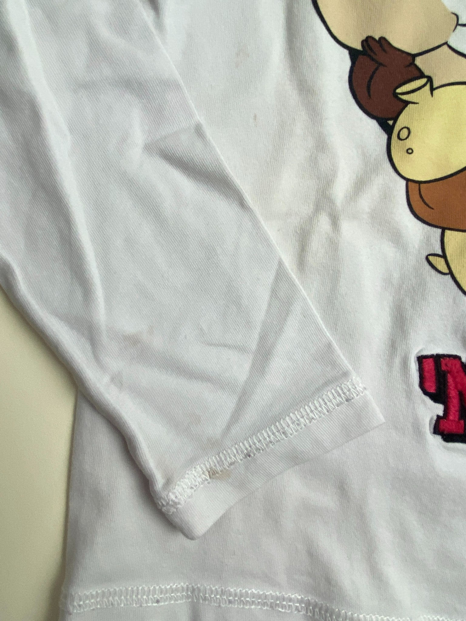 Maglietta a maniche lunghe bianca per bambini con Cip e Ciop