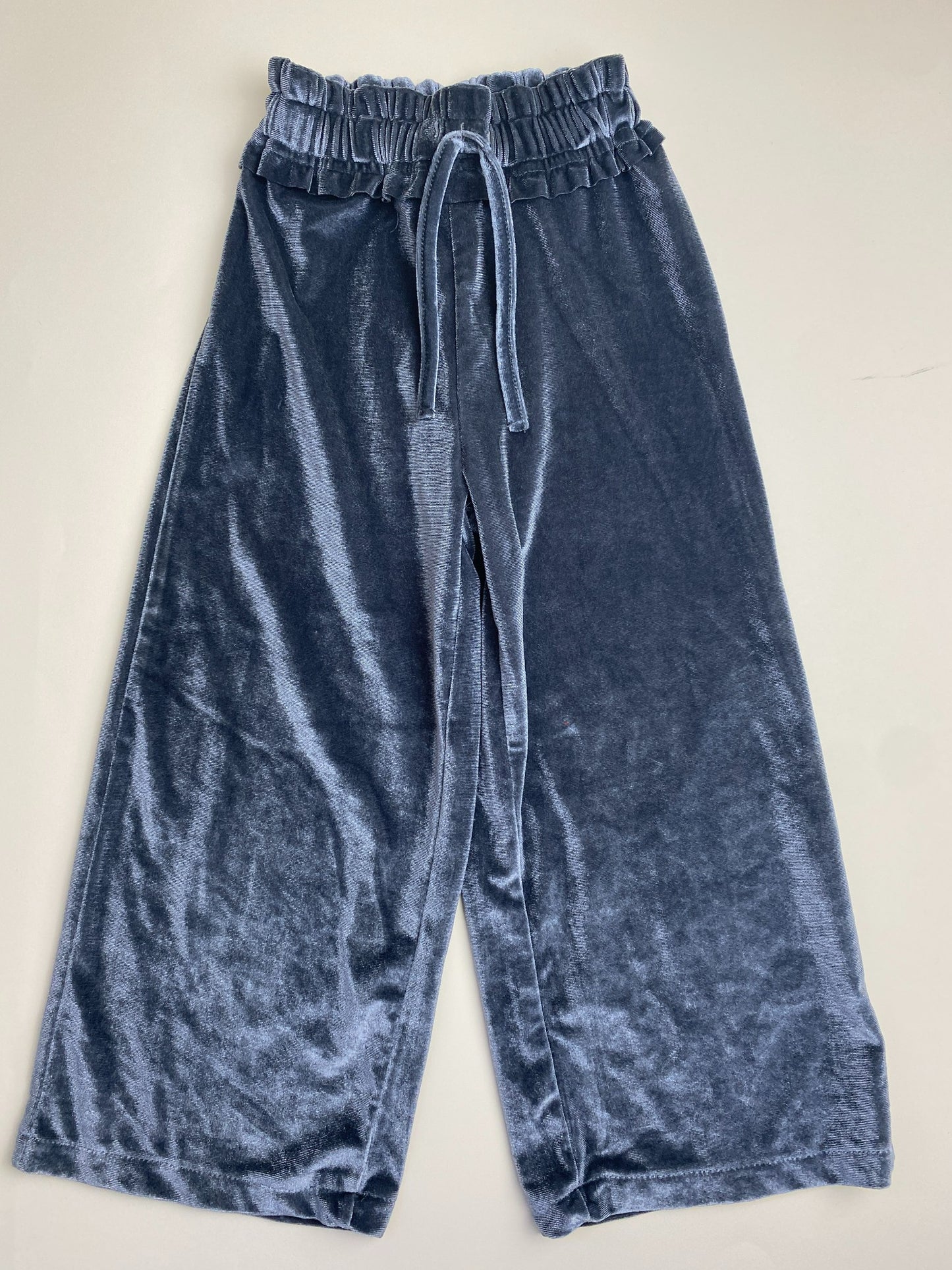 Pantaloni a Gamba Larga in Velluto liscio