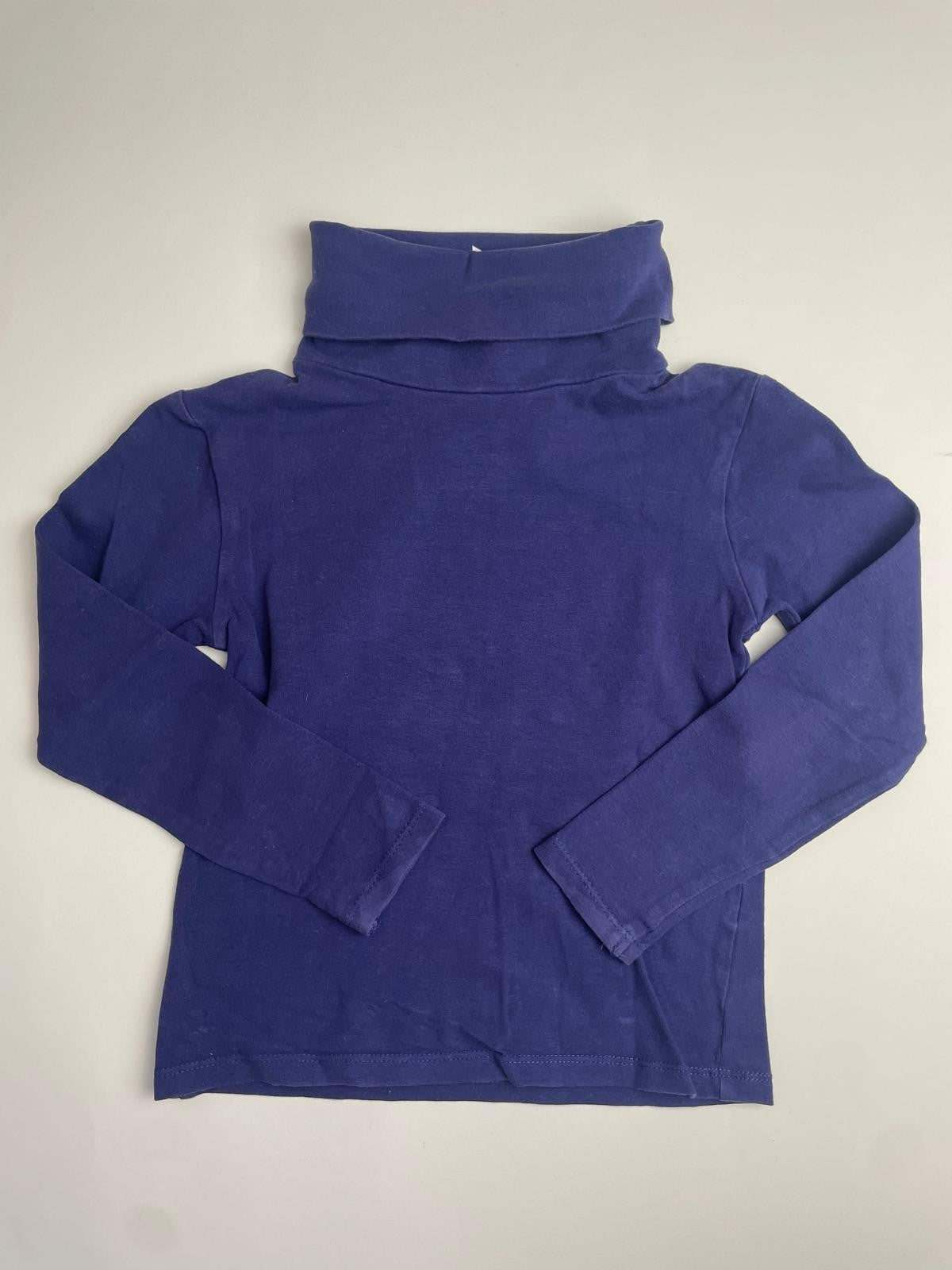 Maglia a collo alto a maniche lunghe blu