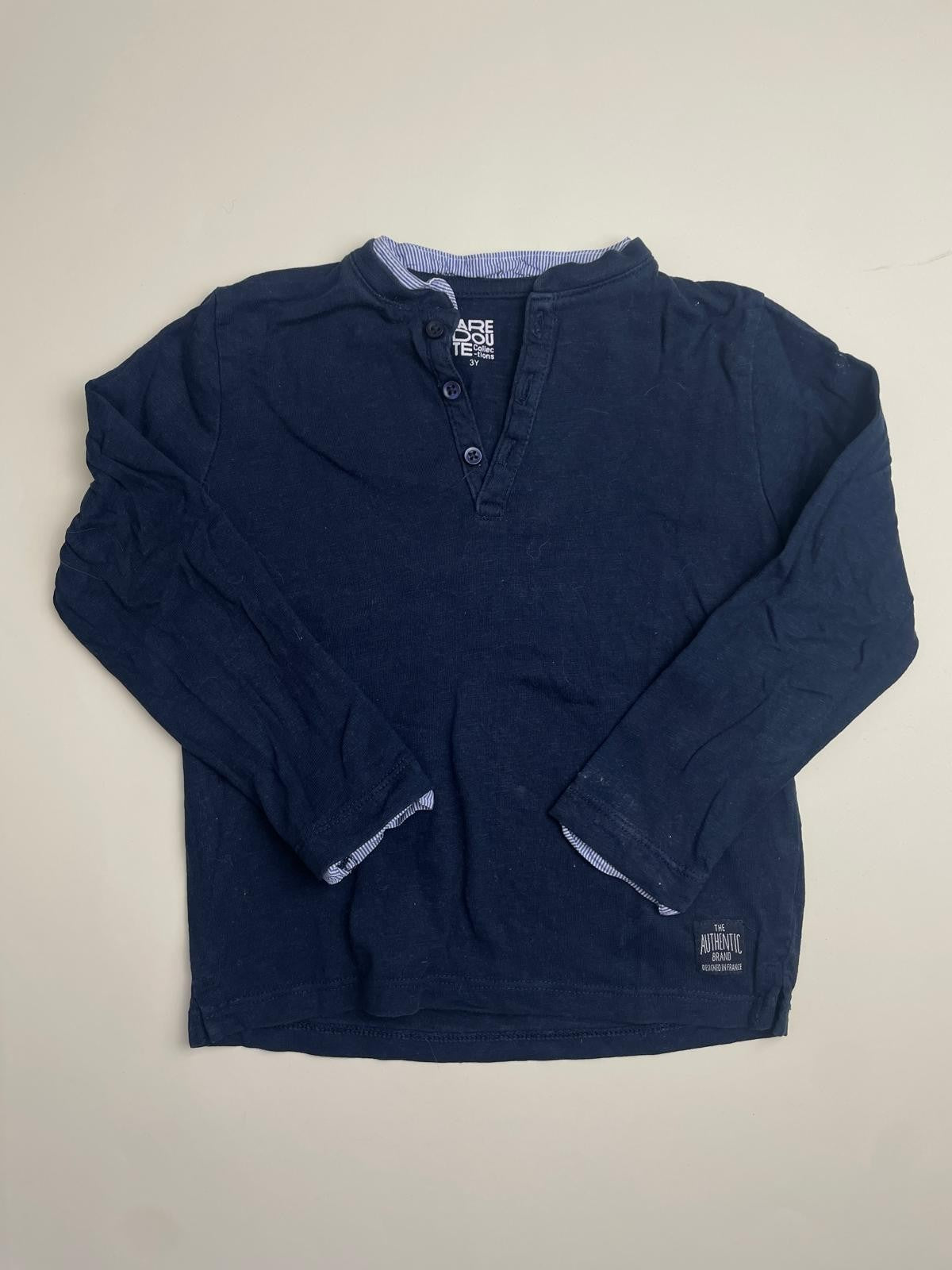 Maglia a maniche lunghe blu navy 
