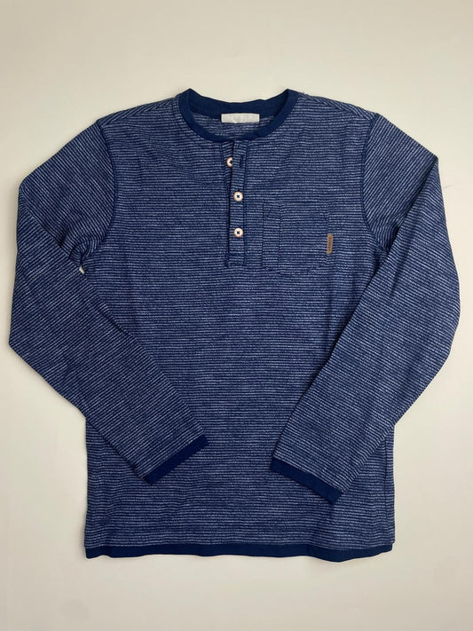 Maglia a maniche lunghe a righe blu
