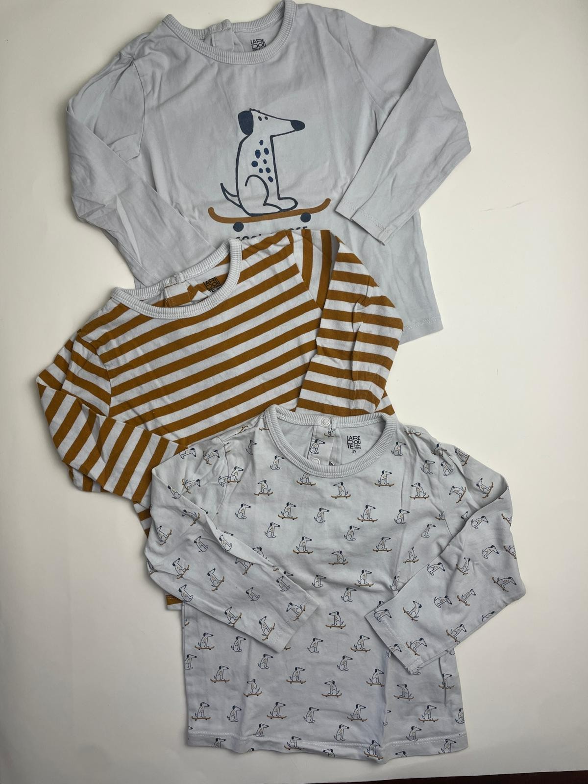 Set 3 Magliette a Maniche Lunghe 