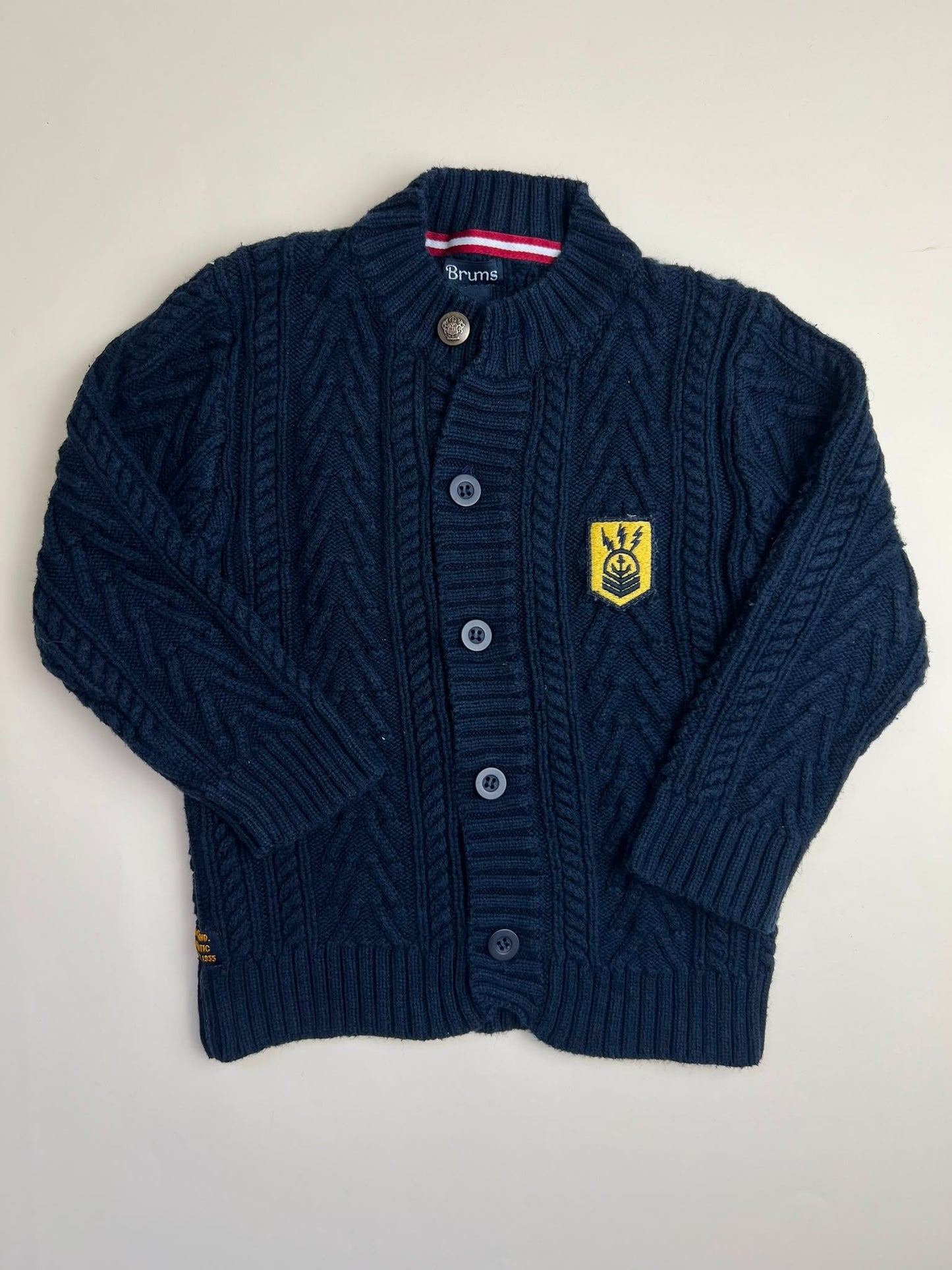 Cardigan in maglia blu navy per bambino