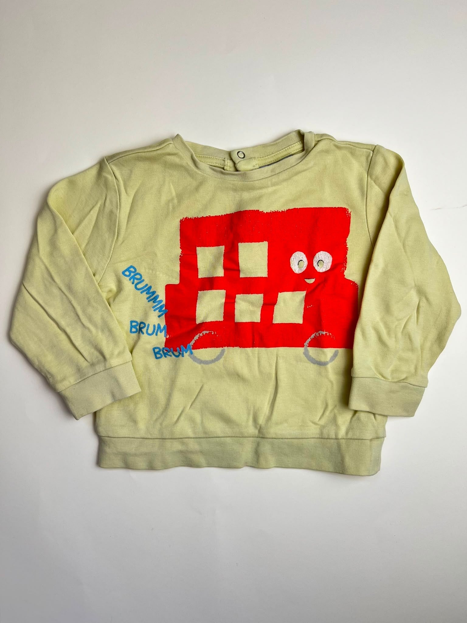 Felpa Bambino Giallo Chiaro con Stampa Macchina 