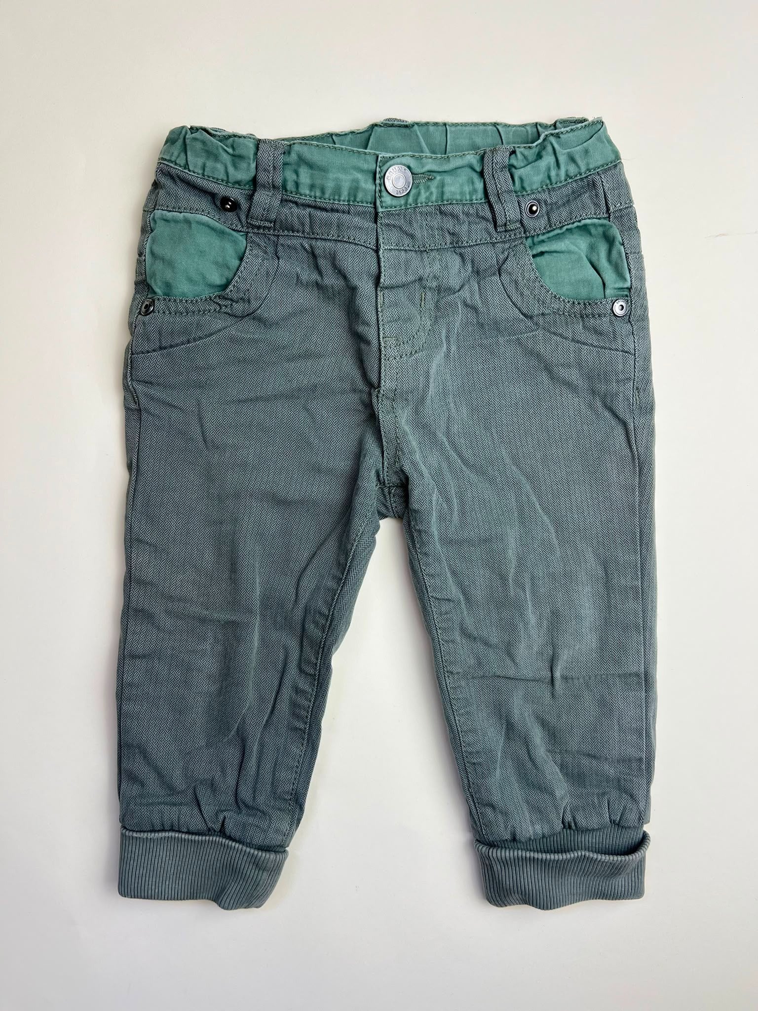 Pantaloni Jogger Bambino Grigio con Dettagli a Contrasto
