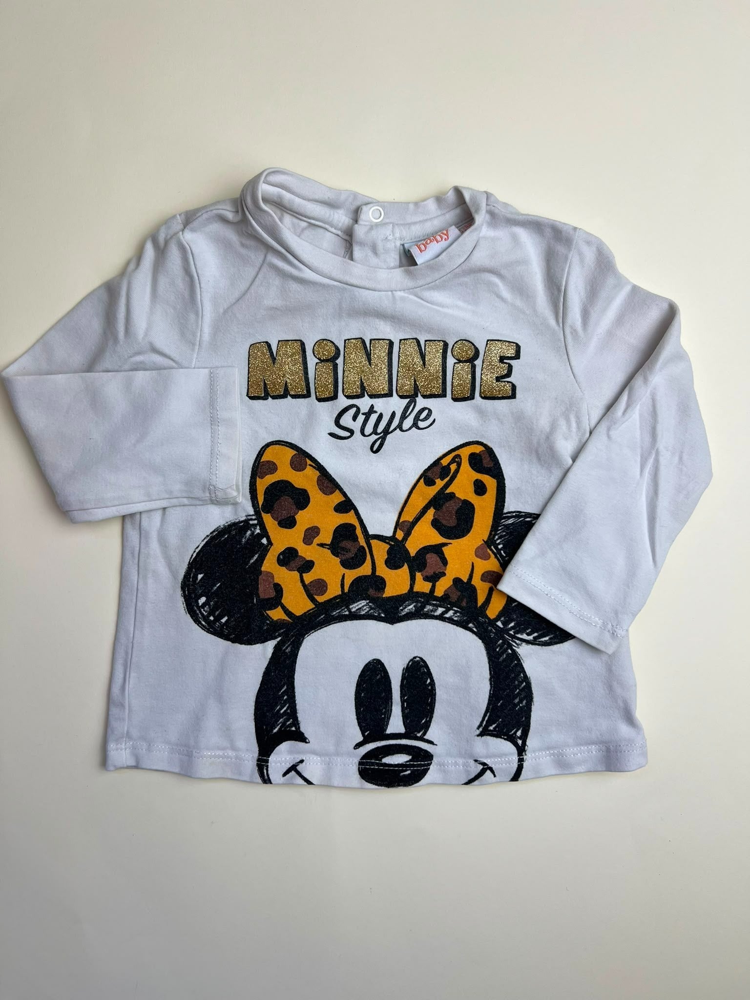 Maglietta Bambina Minnie Mouse Maniche Lunghe D-Baby