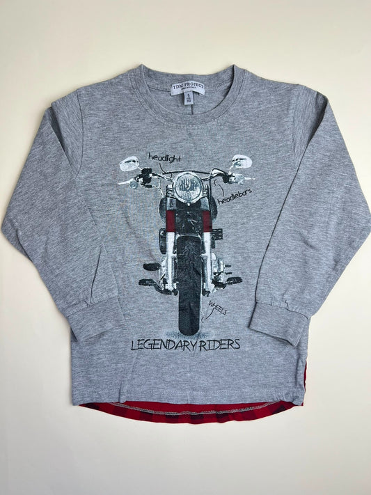Maglietta Maniche Lunghe Bambino Stampa Moto