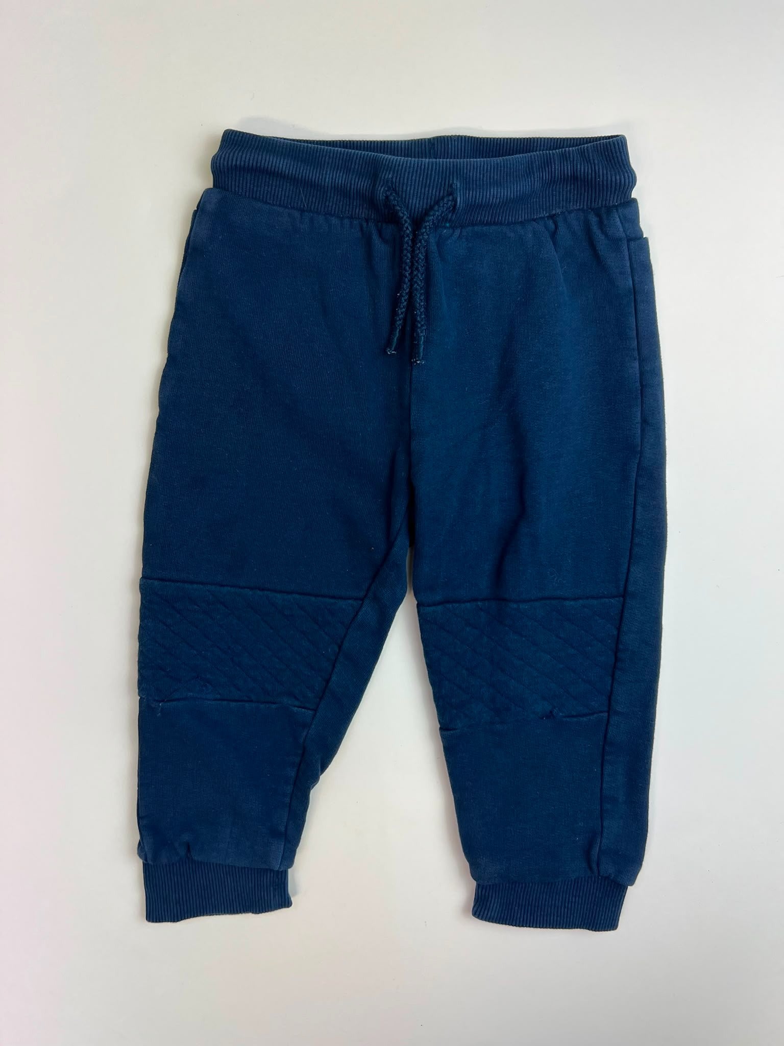 Pantaloni Tuta Bambino Blu Scuro con Dettagli Trapuntati