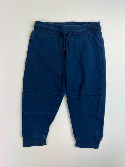 Pantaloni Tuta Bambino Blu Scuro con Dettagli Trapuntati