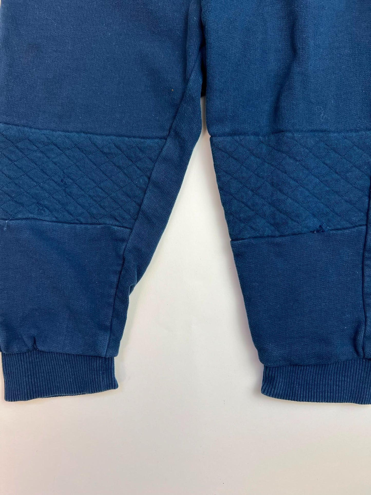 Pantaloni Tuta Bambino Blu Scuro con Dettagli Trapuntati