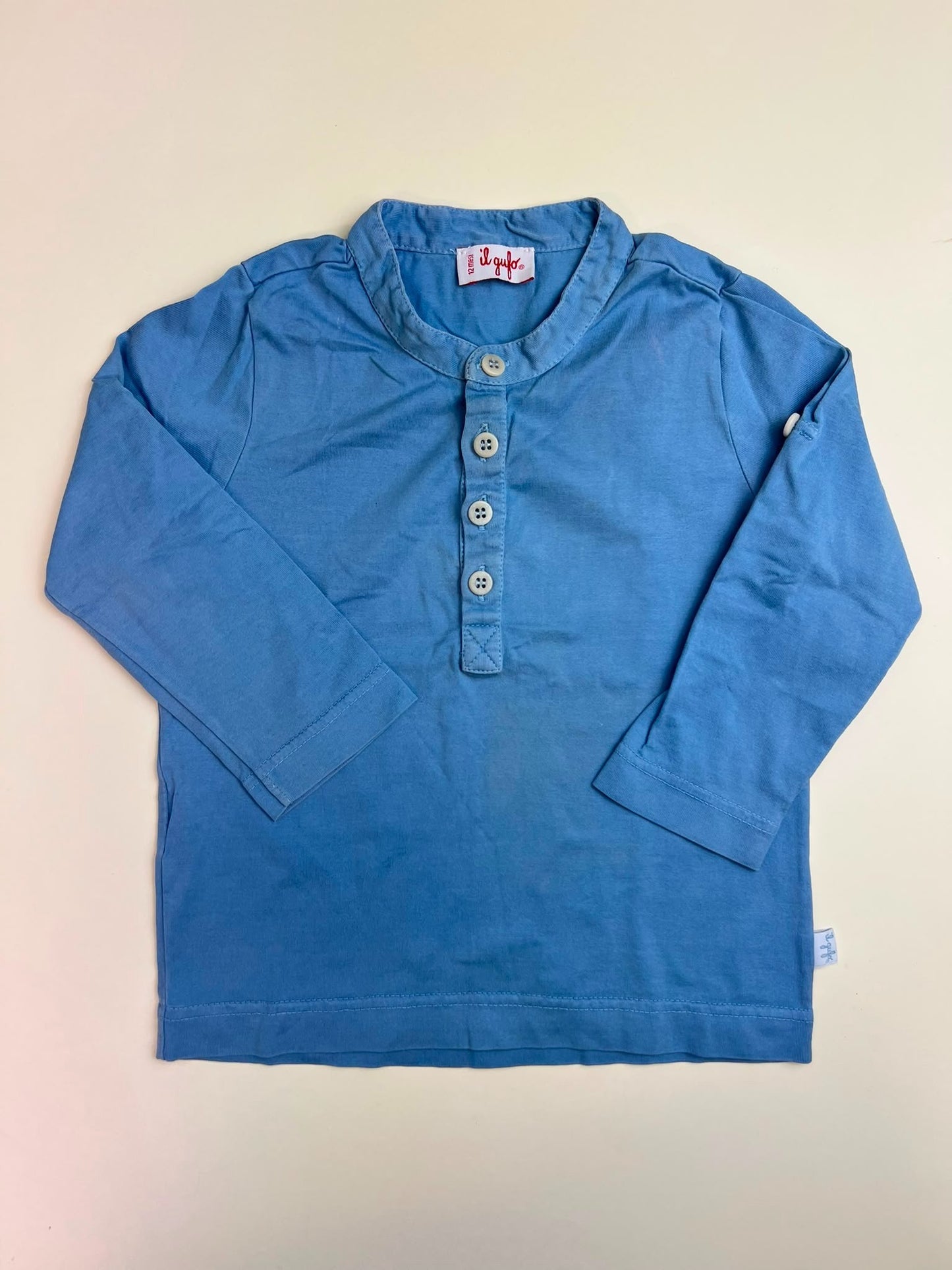 Maglia a maniche lunghe con colletto alla coreana per bambino