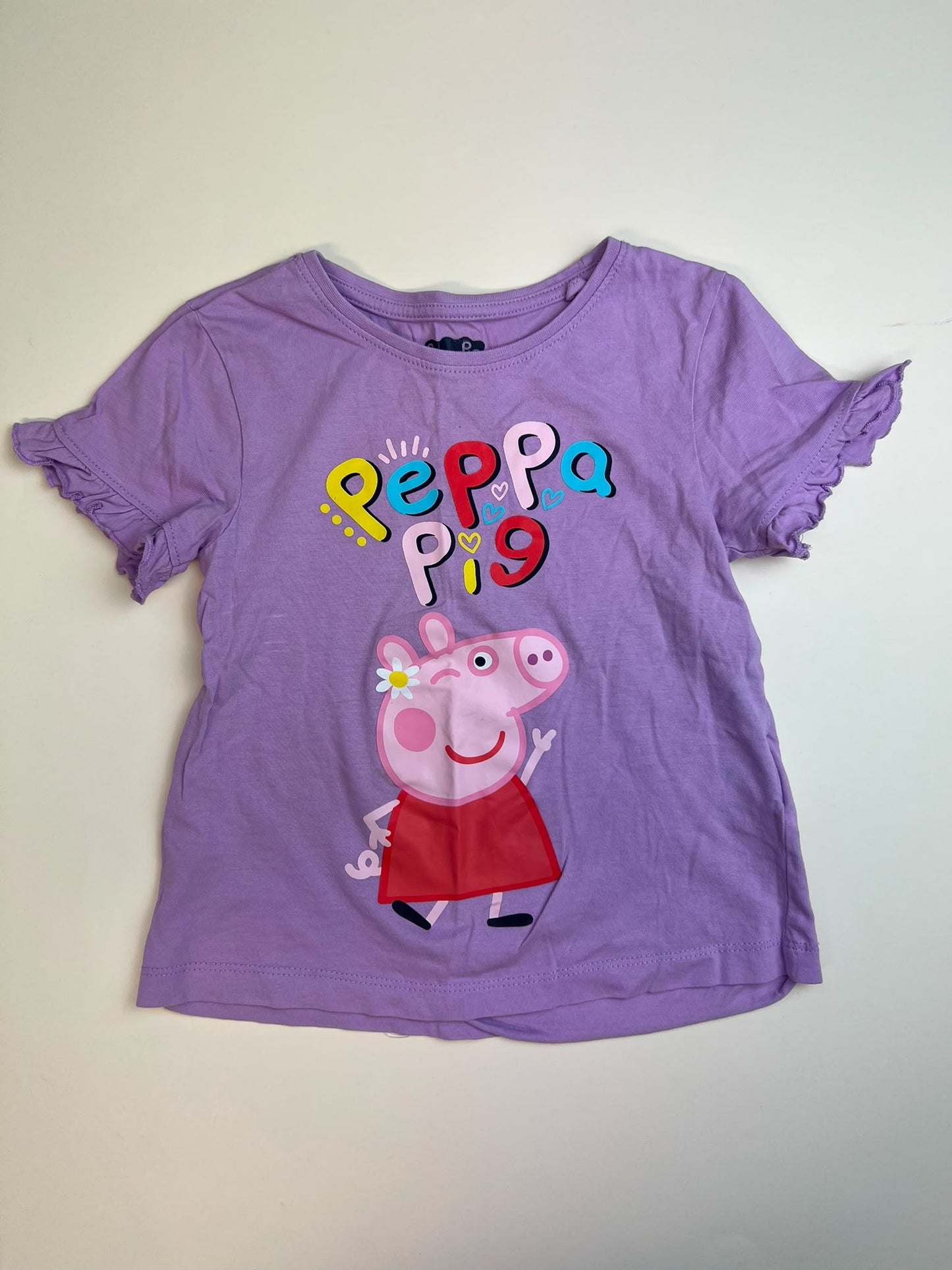 Maglietta Bambina Peppa Pig Viola con Volant