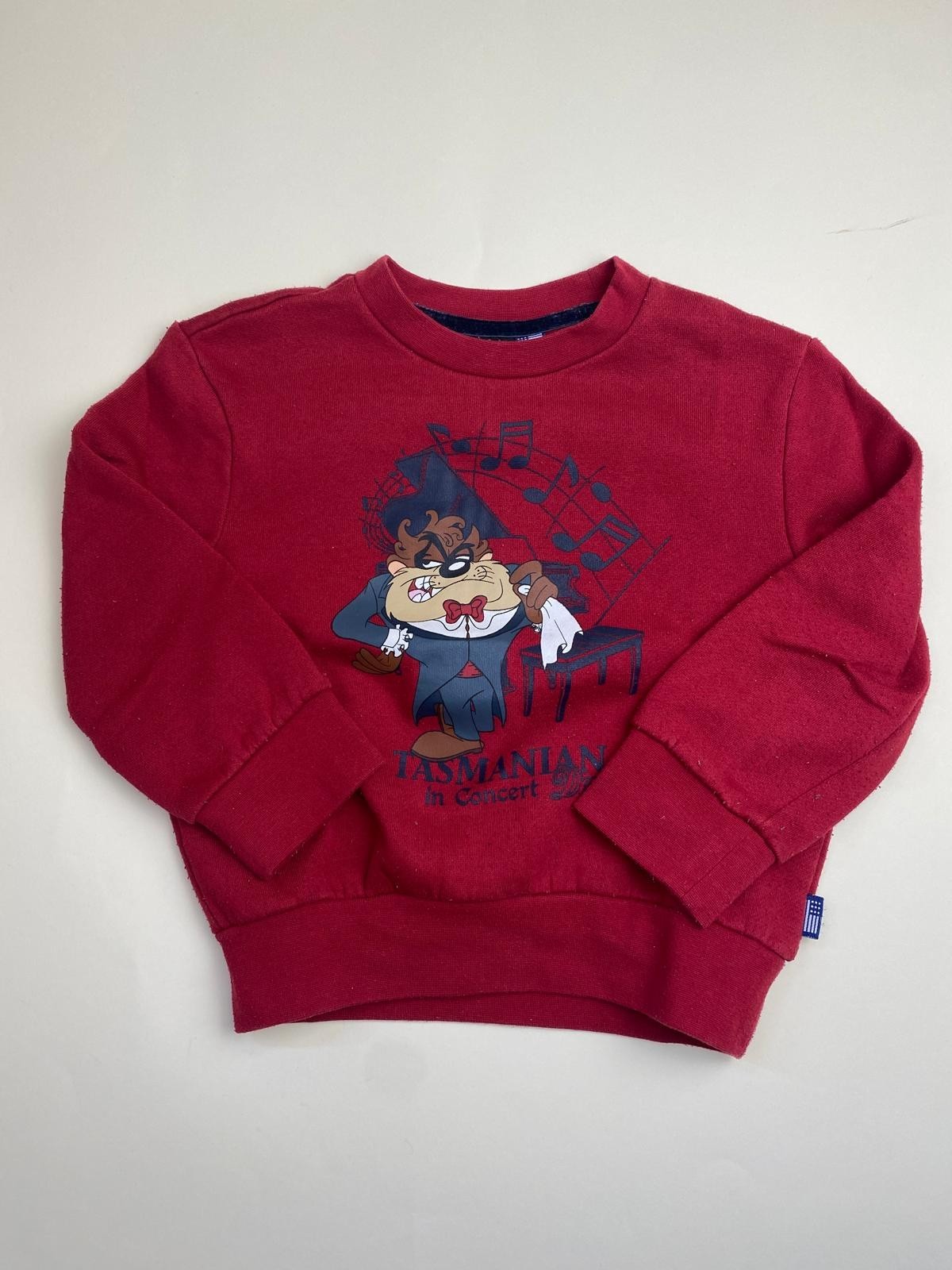 Felpa Bambino Rossa Taz Looney Tunes