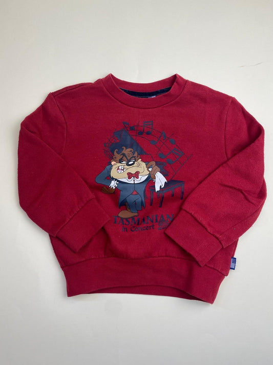 Felpa Bambino Rossa Taz Looney Tunes