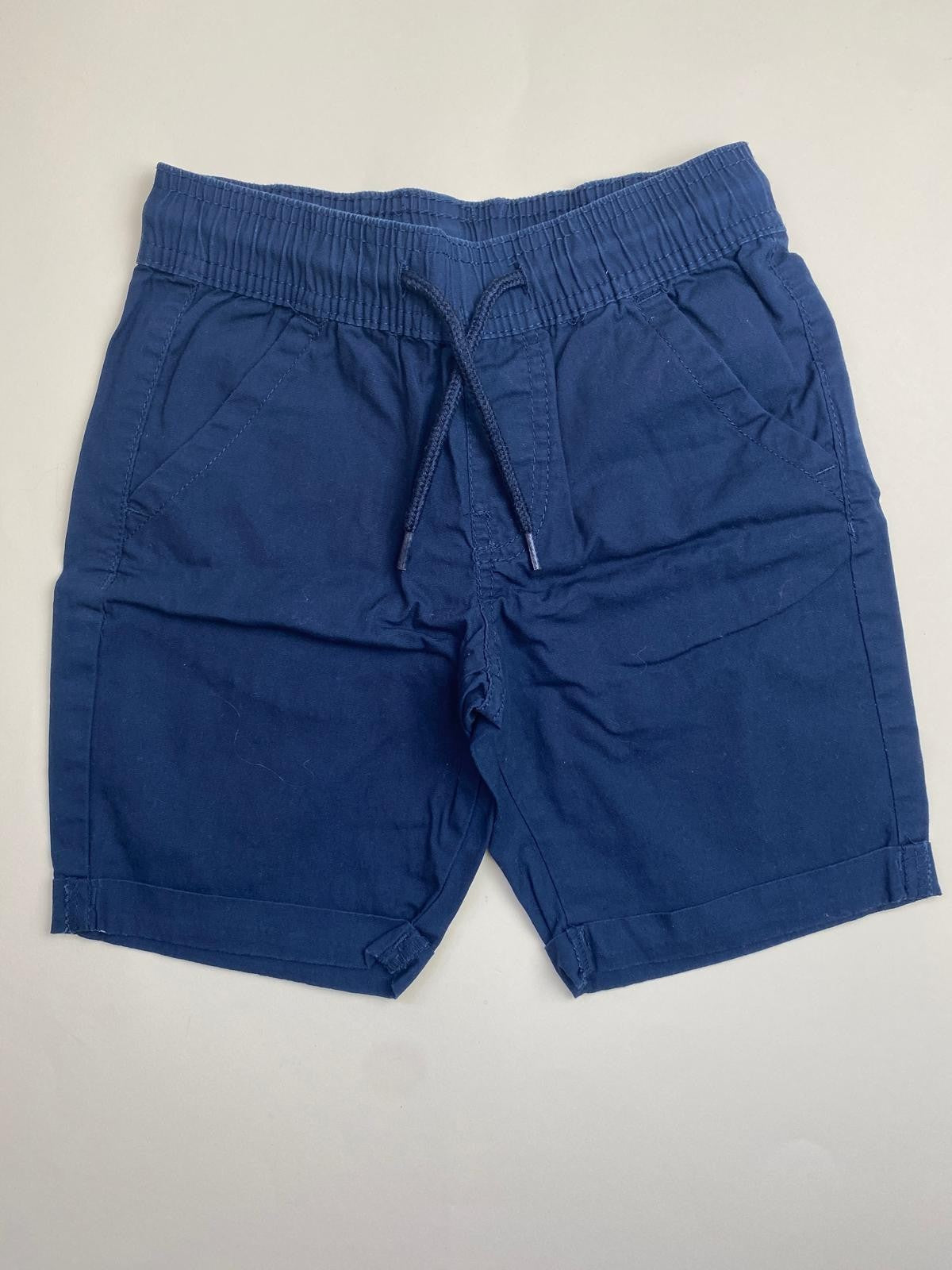 Shorts da bambino blu navy con elastico e coulisse